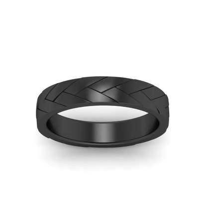 Mens Braided Design Promise Ring Fascinating Diamonds