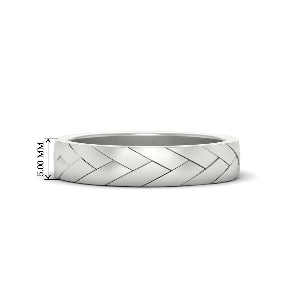 Mens Braided Design Promise Ring Fascinating Diamonds