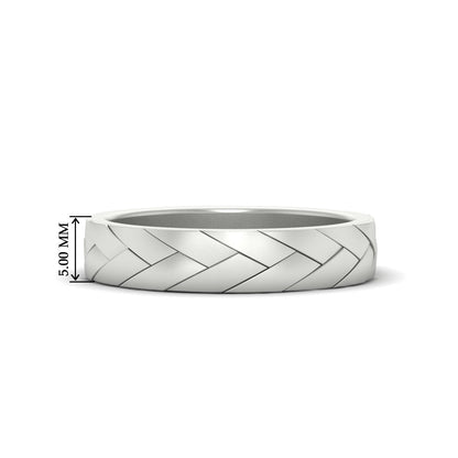Mens Braided Design Promise Ring Fascinating Diamonds