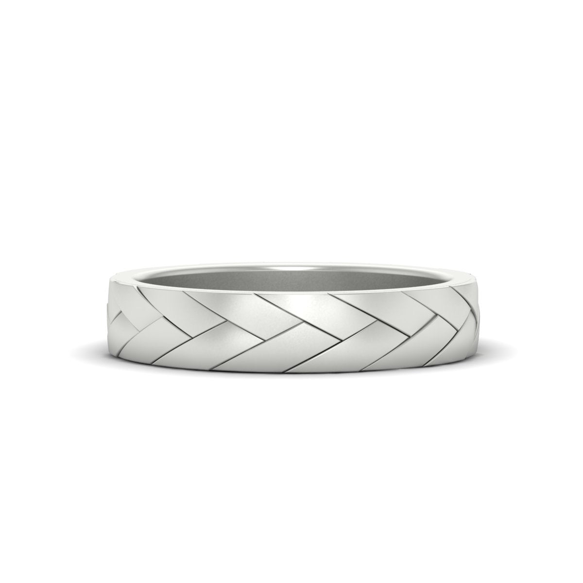 Mens Braided Design Promise Ring Fascinating Diamonds