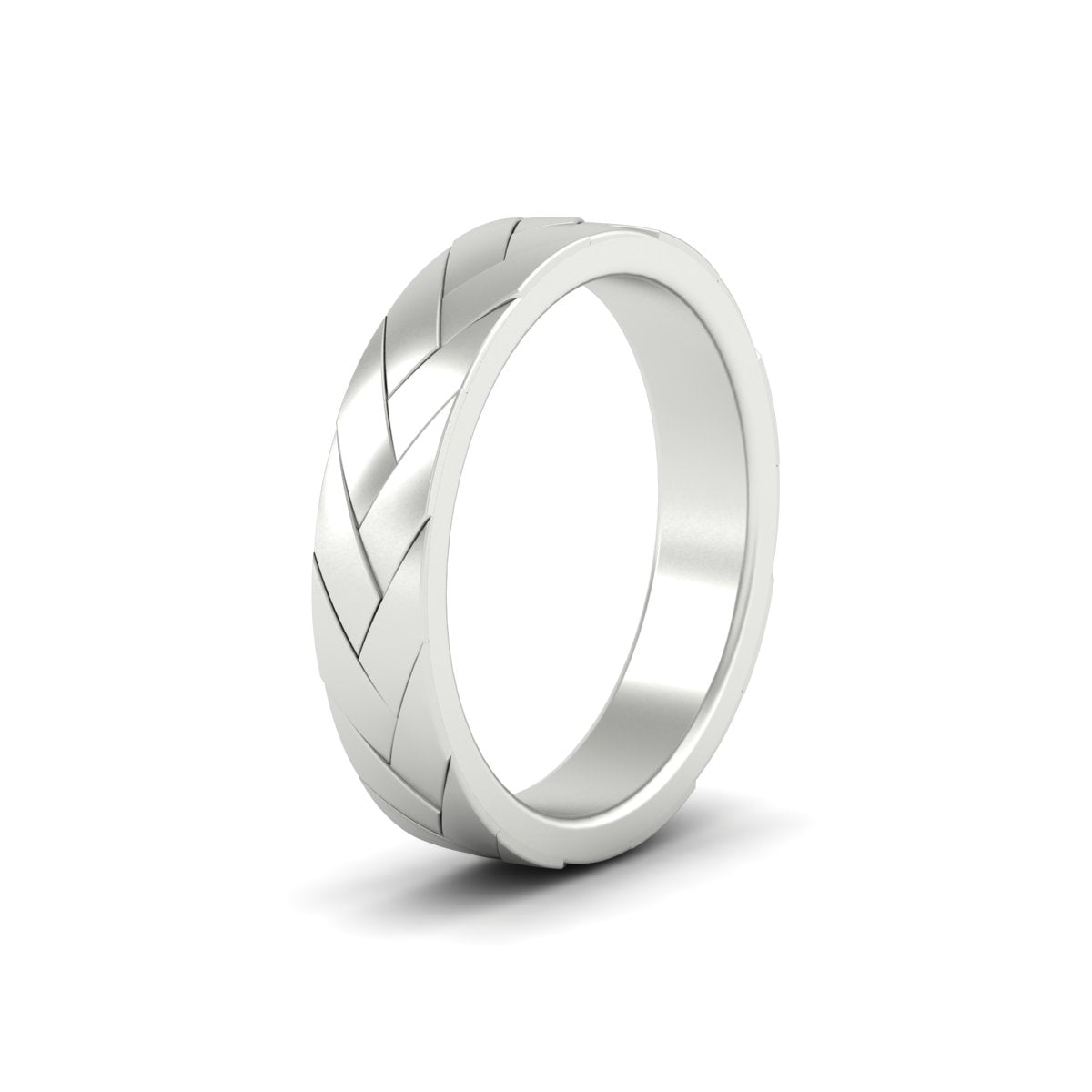 Mens Braided Design Promise Ring Fascinating Diamonds