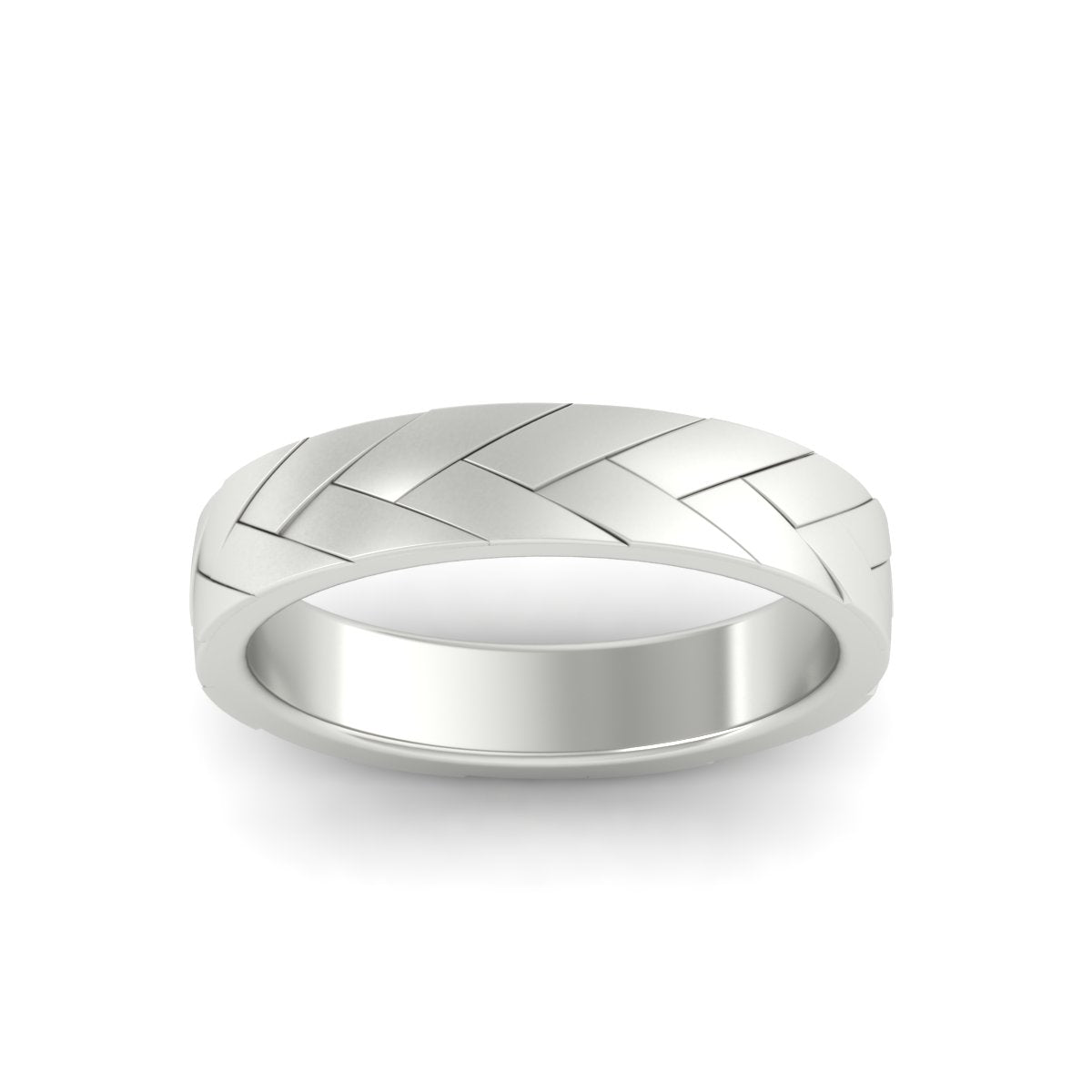 Mens Braided Design Promise Ring Fascinating Diamonds
