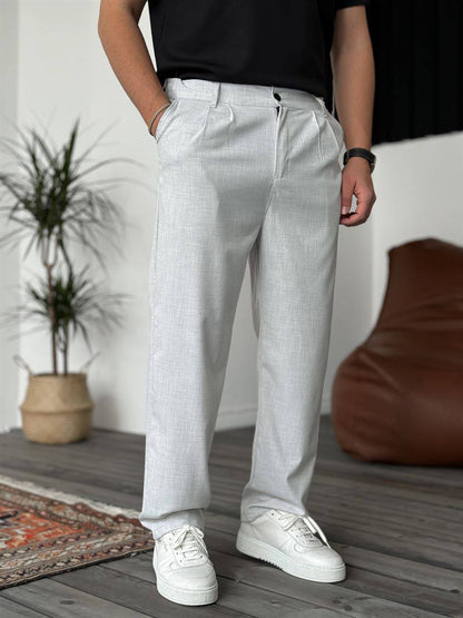 Modern Essential Men's Pleated Trousers – Tailored Comfort for Everyday Refinement Withinblack