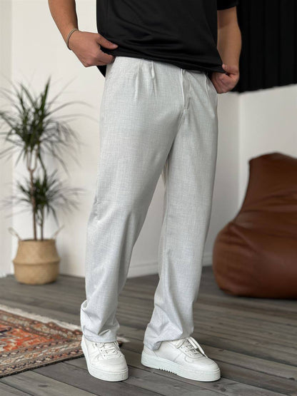 Modern Essential Men's Pleated Trousers – Tailored Comfort for Everyday Refinement Withinblack