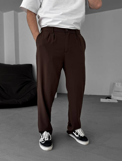 Modern Essential Men's Pleated Trousers – Tailored Comfort for Everyday Refinement Withinblack