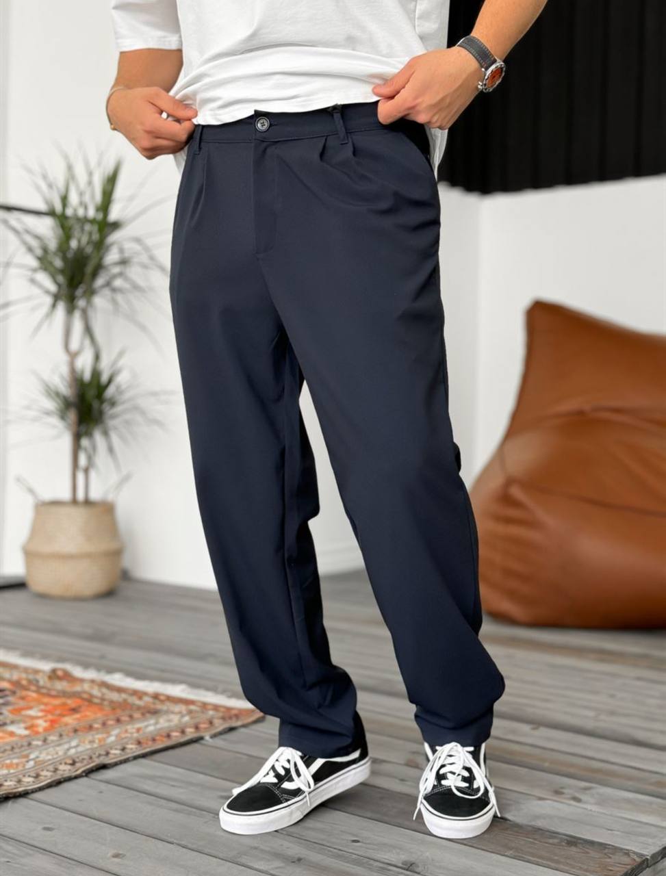 Modern Essential Men's Pleated Trousers – Tailored Comfort for Everyday Refinement Withinblack