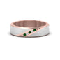 Brush Finish 2 Tone Promise Ring Fascinating Diamonds