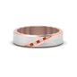Brush Finish 2 Tone Promise Ring Fascinating Diamonds