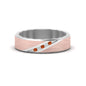 Brush Finish 2 Tone Promise Ring Fascinating Diamonds