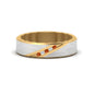 Brush Finish 2 Tone Promise Ring Fascinating Diamonds