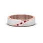 Brush Finish 2 Tone Promise Ring Fascinating Diamonds