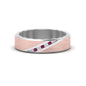 Brush Finish 2 Tone Promise Ring Fascinating Diamonds