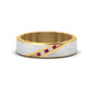 Brush Finish 2 Tone Promise Ring Fascinating Diamonds