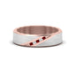Brush Finish 2 Tone Promise Ring Fascinating Diamonds