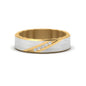 Brush Finish 2 Tone Promise Ring Fascinating Diamonds