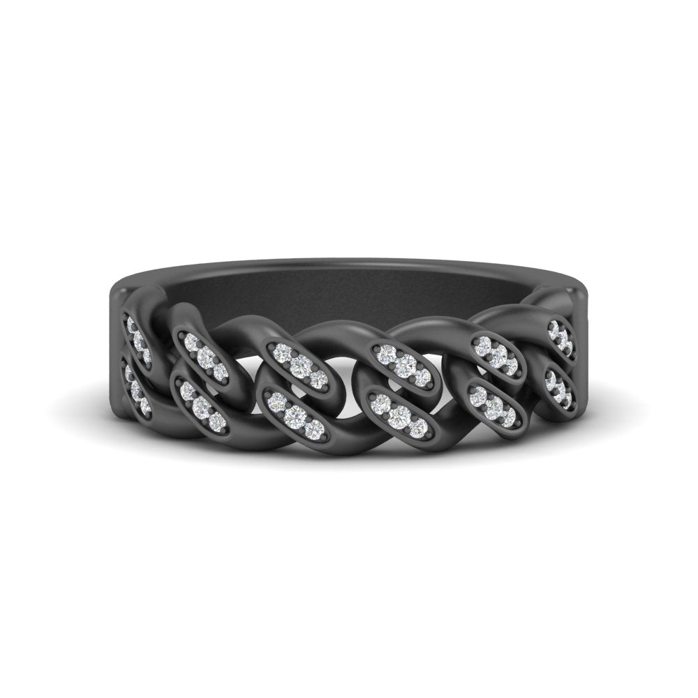 Mens Cuban Link Diamond Wedding Ring Fascinating Diamonds