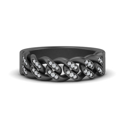 Mens Cuban Link Diamond Wedding Ring Fascinating Diamonds