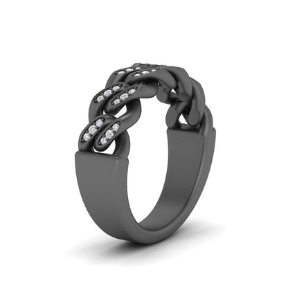 Mens Cuban Link Diamond Wedding Ring Fascinating Diamonds