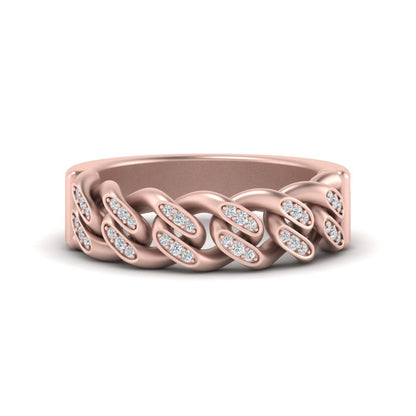 Mens Cuban Link Diamond Wedding Ring Fascinating Diamonds