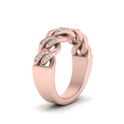 Mens Cuban Link Diamond Wedding Ring Fascinating Diamonds