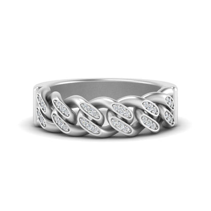 Mens Cuban Link Diamond Wedding Ring Fascinating Diamonds