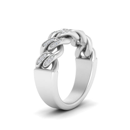 Mens Cuban Link Diamond Wedding Ring Fascinating Diamonds