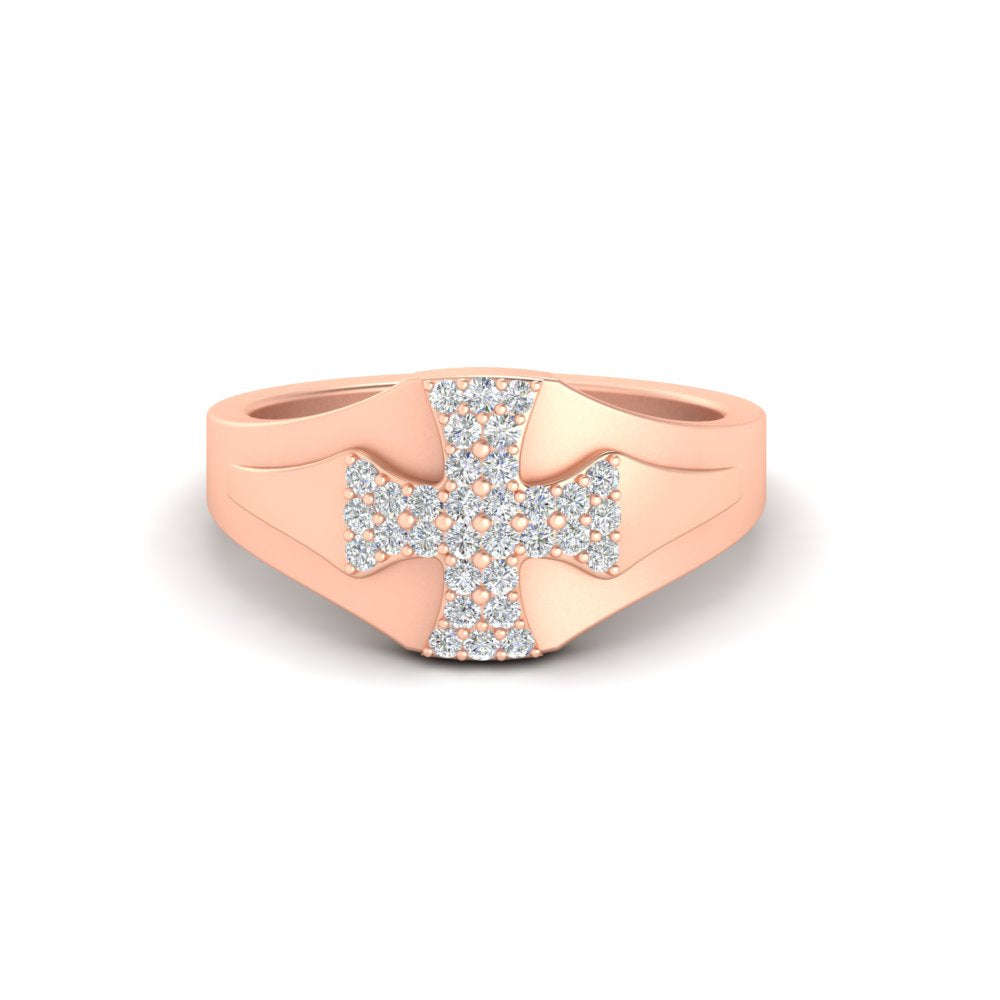 Mens Cross Gemstone Engagement Ring Fascinating Diamonds