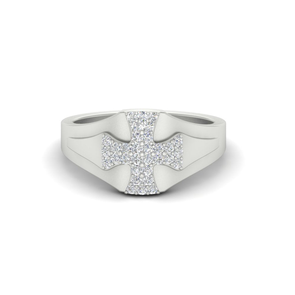 Mens Cross Gemstone Engagement Ring Fascinating Diamonds