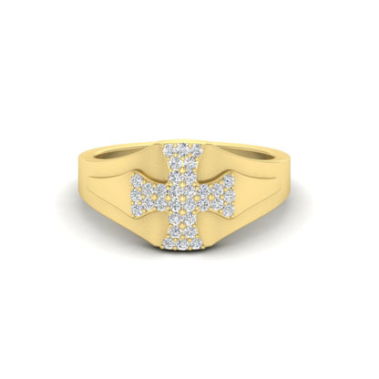 Mens Cross Gemstone Engagement Ring Fascinating Diamonds