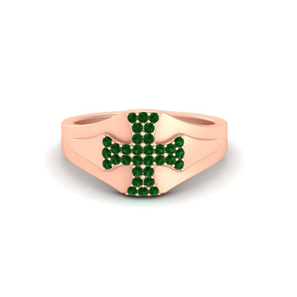 Mens Cross Gemstone Engagement Ring Fascinating Diamonds