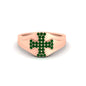 Mens Cross Gemstone Engagement Ring Fascinating Diamonds