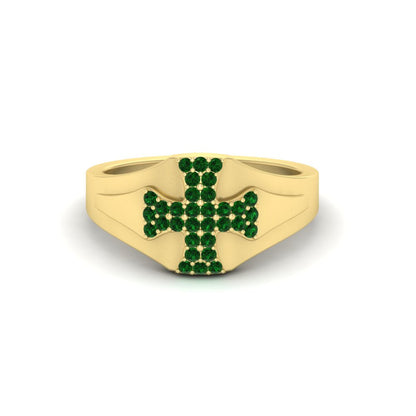 Mens Cross Gemstone Engagement Ring Fascinating Diamonds