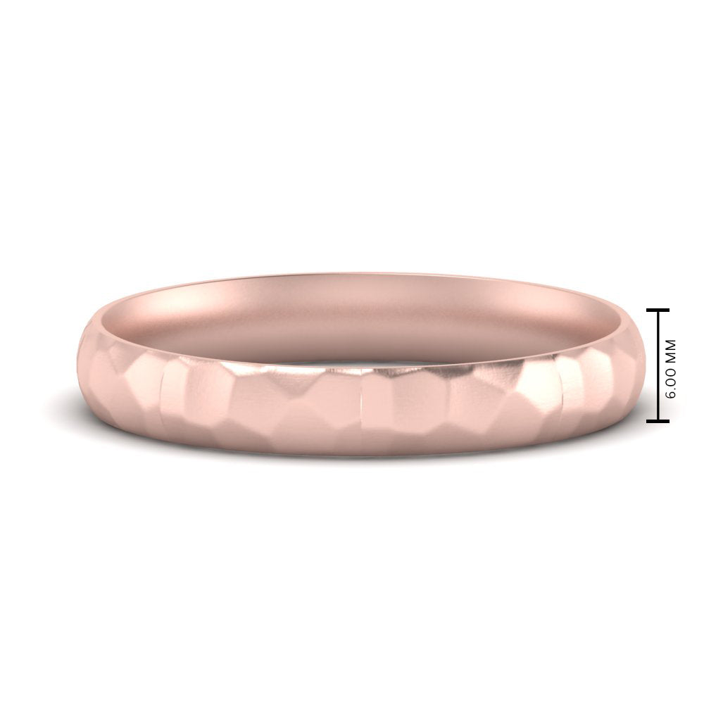 Mens Hammered Comfort Fit Wedding Band Fascinating Diamonds
