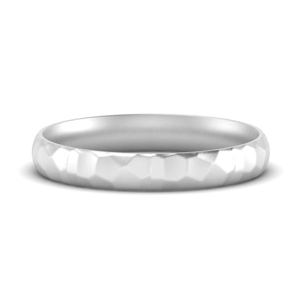 Mens Hammered Comfort Fit Wedding Band Fascinating Diamonds