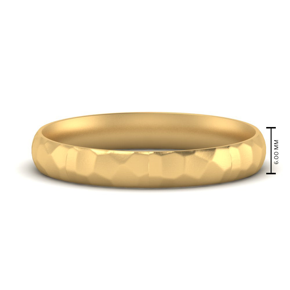 Mens Hammered Comfort Fit Wedding Band Fascinating Diamonds