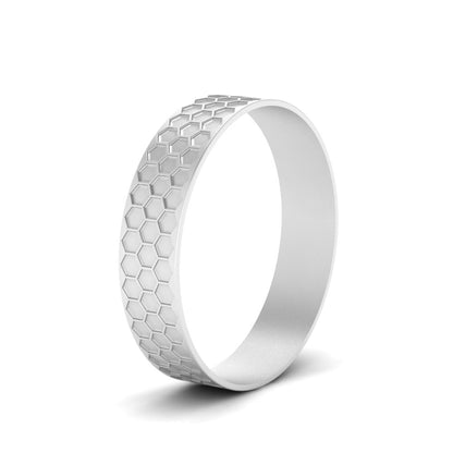 Mens Honey Comb Wedding Ring Fascinating Diamonds