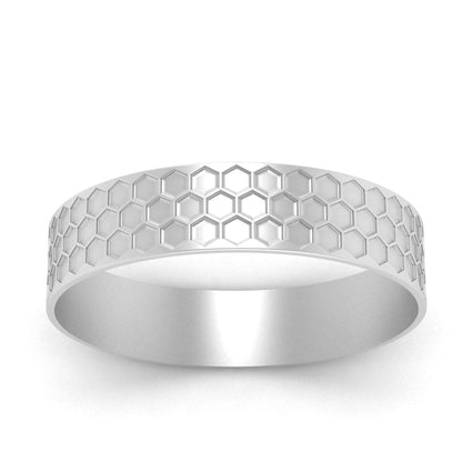 Mens Honey Comb Wedding Ring Fascinating Diamonds