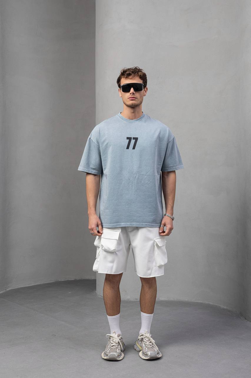 Men's Oversize '77' Graphic T-Shirt Withinblack