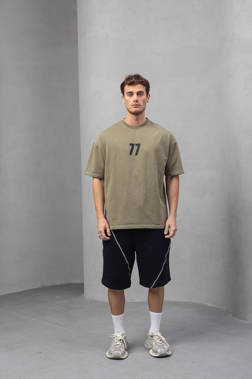 Men's Oversize '77' Graphic T-Shirt Withinblack