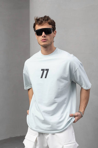 Men's Oversize '77' Graphic T-Shirt Withinblack