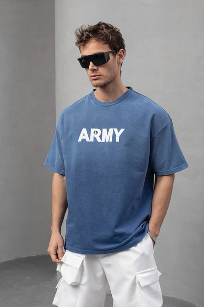 Men's Oversize 'ARMY' Graphic T-Shirt – Anti-War Statement Tee Withinblack