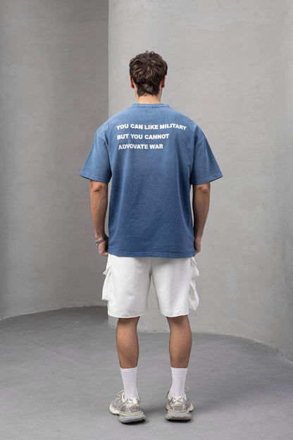 Men's Oversize 'ARMY' Graphic T-Shirt – Anti-War Statement Tee Withinblack