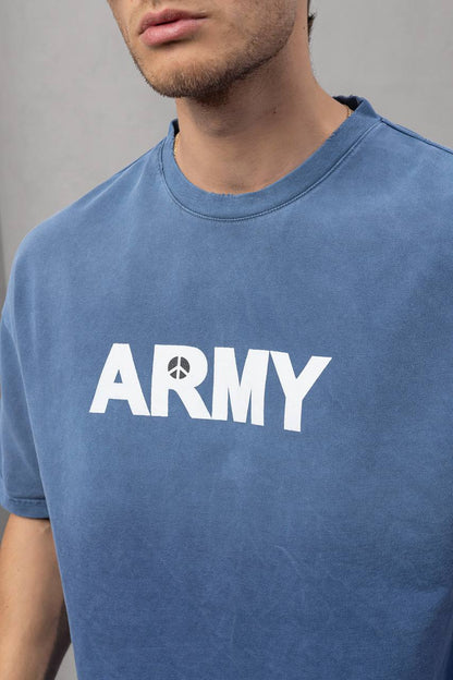 Men's Oversize 'ARMY' Graphic T-Shirt – Anti-War Statement Tee Withinblack