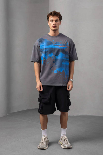 Men's Oversize Graphic T-Shirt – '2MORROW FREEDOM' Withinblack