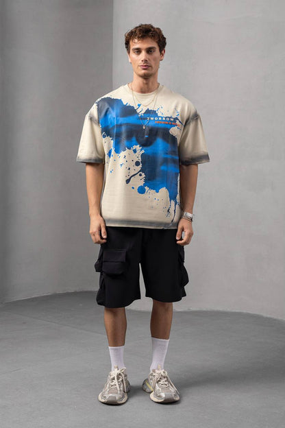 Men's Oversize Graphic T-Shirt – '2MORROW FREEDOM' Withinblack