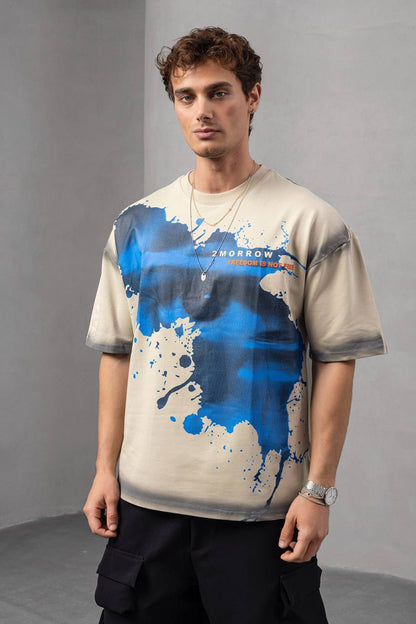 Men's Oversize Graphic T-Shirt – '2MORROW FREEDOM' Withinblack