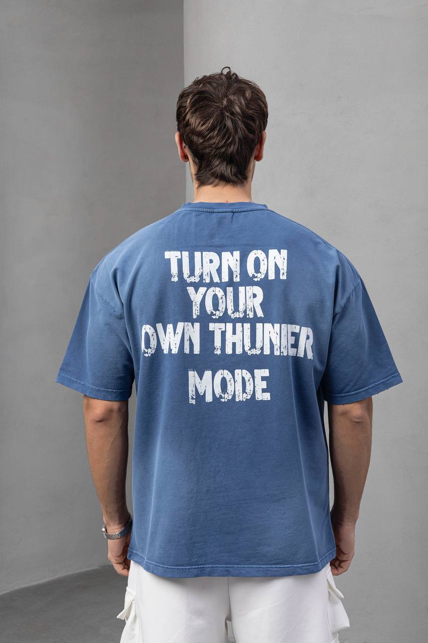 Men's Oversize Graphic T-Shirt – Thunder Mode Withinblack