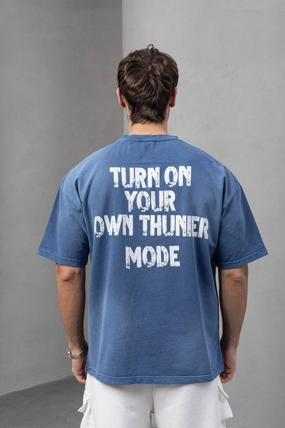 Men's Oversize Graphic T-Shirt – Thunder Mode Withinblack