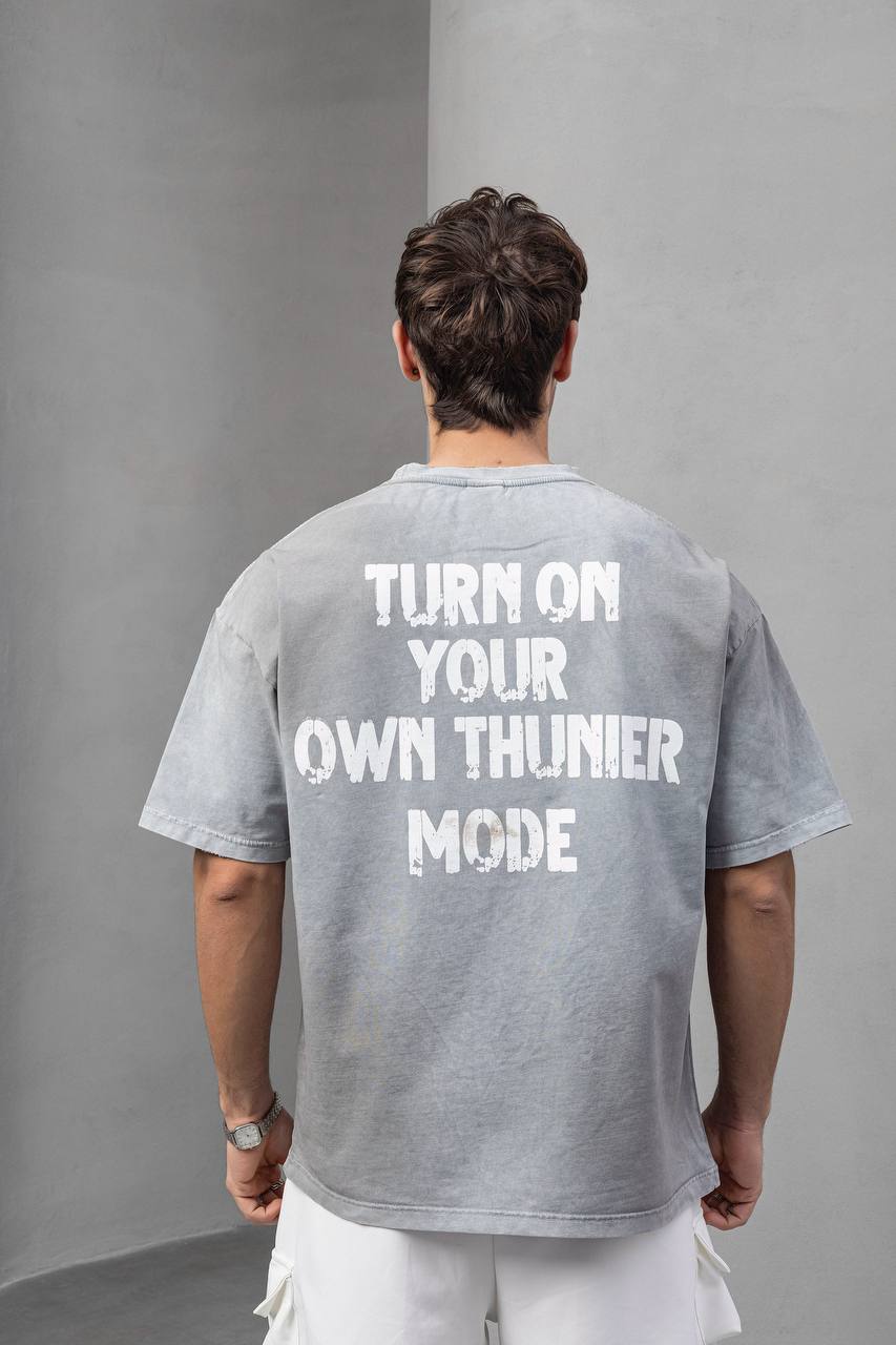 Men's Oversize Graphic T-Shirt – Thunder Mode Withinblack