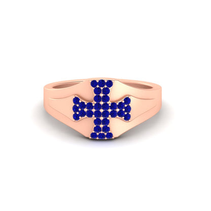 Mens Cross Gemstone Engagement Ring Fascinating Diamonds
